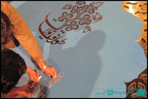 مراحل ساخت دکور نخستین جشنواره طواف تا ولایت