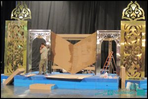 مراحل ساخت دکور نخستین جشنواره طواف تا ولایت