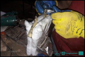 مراحل ساخت تندیس مسابقات بینالمللی قرآن کریم ویژه نابینایان