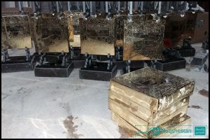 مراحل ساخت تندیس جایزه جهانی خشت طلایی تهران